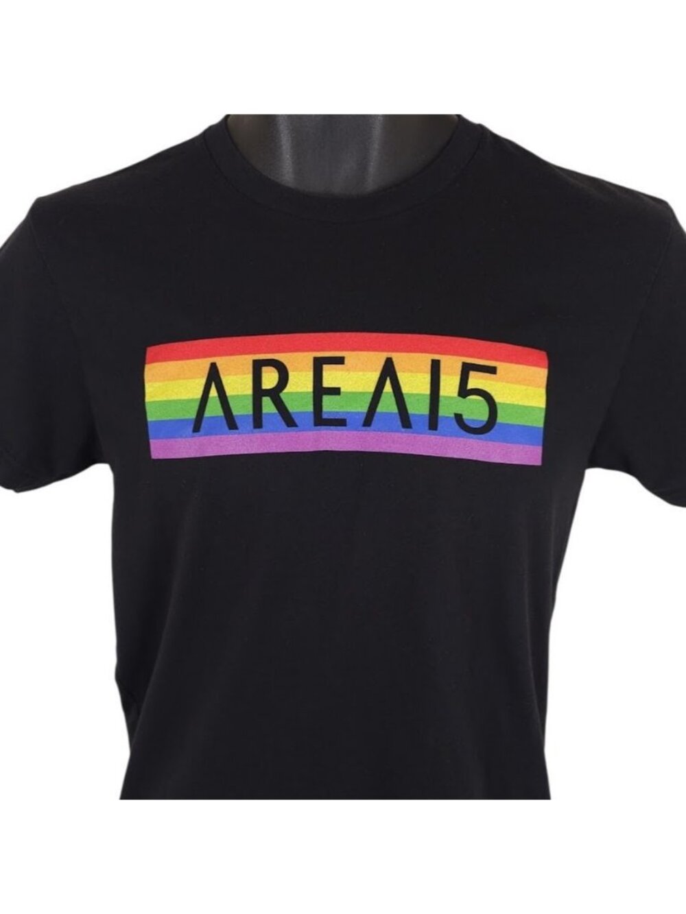 Area 15 Pride T Shirt Mens Size XS Black Rainbow LGBTQ+ Las Vegas Destination